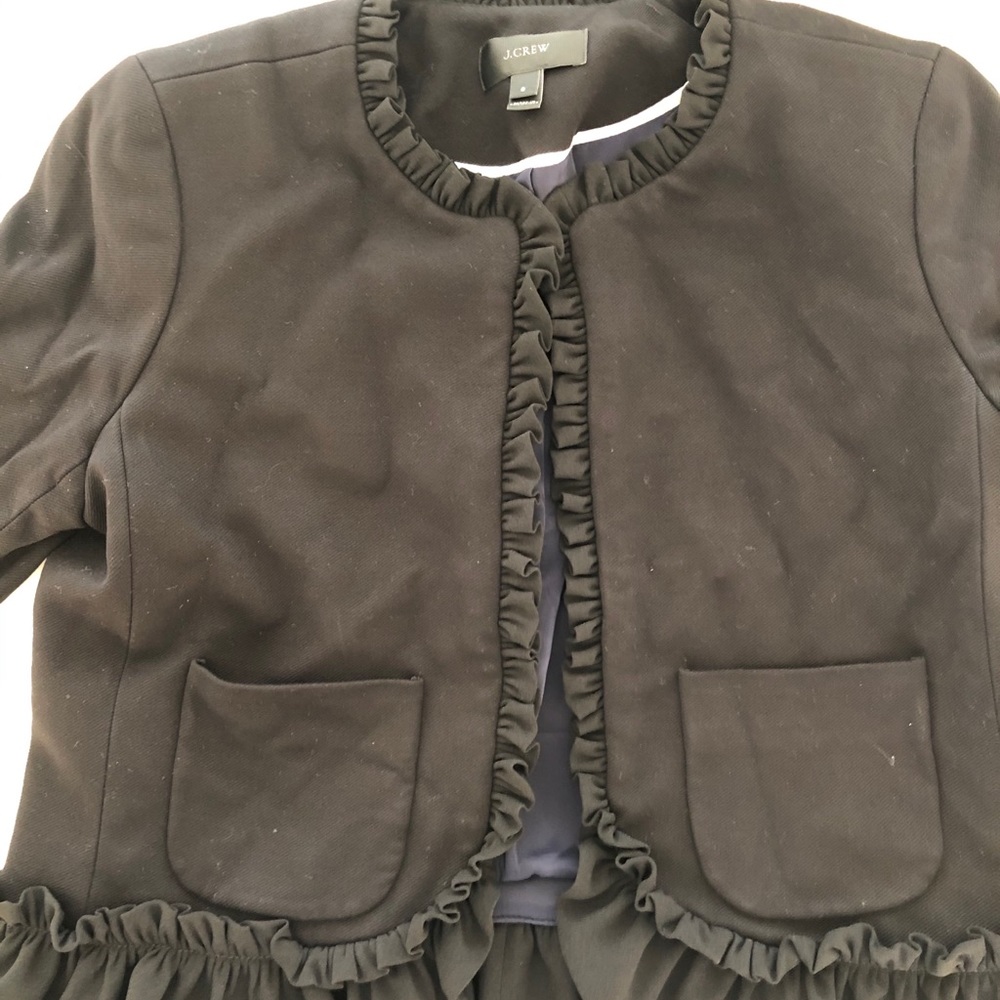 Ruffle jcrew blazer
